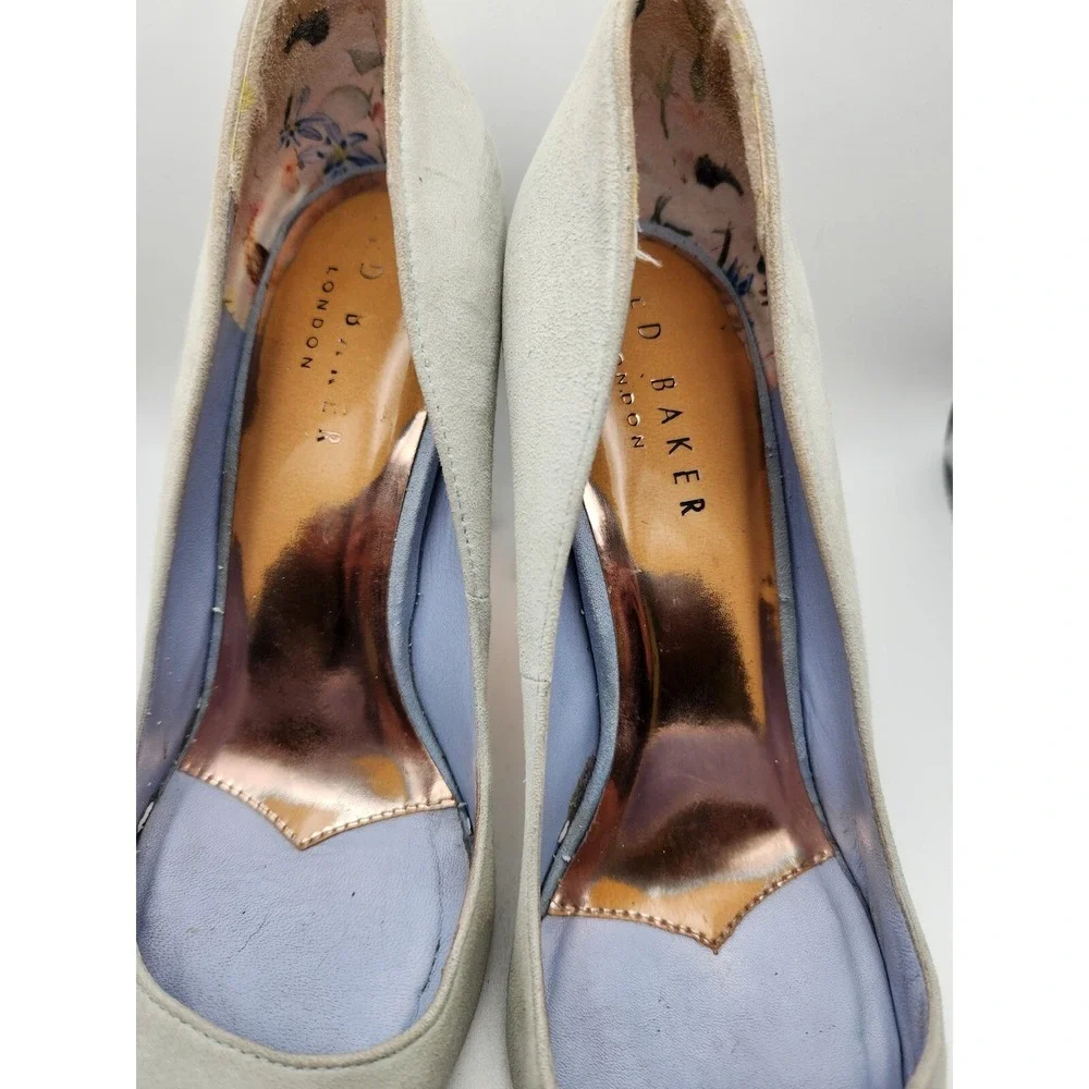 Ted Baker London pointed toe mint‎ green & rose gold square heel 4